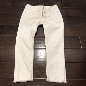 American eagle white crop pants